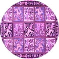 thumbnail image 1 of Ahgly Company Indoor Round Persian Purple Traditional Area Rugs, 5' Round, 1 of 4
