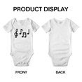 thumbnail image 3 of Musical Note Line Art Cute Baby Short Sleeve Bodysuit Newborn-24 Months, 3 of 5