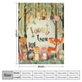 thumbnail image 4 of ARISTURING Woodland Animal Blanket for Kids, Soft Jungle Forest Animal Plush Flannel Blanket for Boys Girls, Cozy Cute Cartoon Fox Rabbit Bear Fuzzy Throw Blanket Gift for Bed Sofa Couch,, 4 of 6