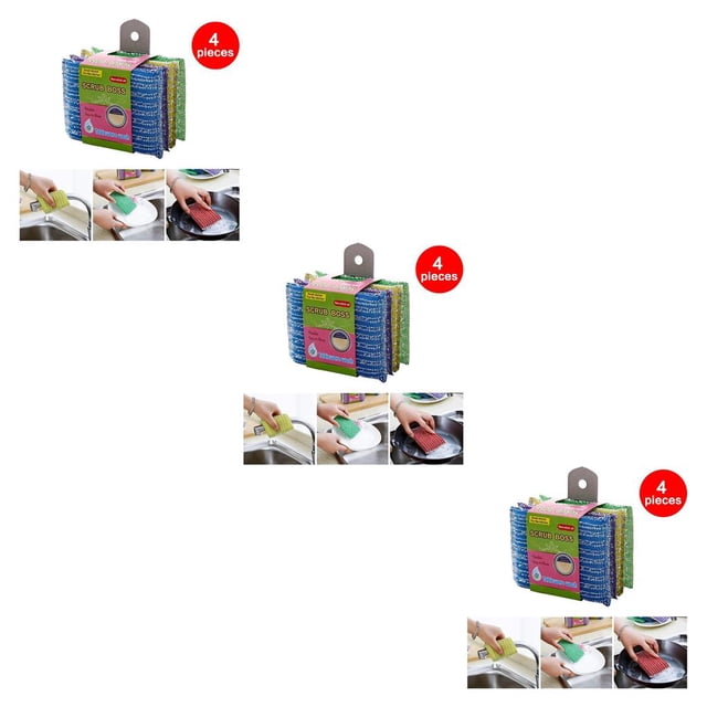 Yuarrent 1 Juego de esponjas para fregar, surtido de colores, suministros de cocina, esponjas prácticas, resistentes, antiarañazos, amplio, Type1 NO1 Yuarrent CBP229752