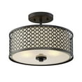 thumbnail image 2 of Trade Winds Lattice 2-Light Semi-Flush in Oil Rubbed Bronze, 2 of 4