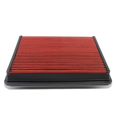 Chevy Colorado Air Filter - chevy / gmc / cadillac truck / suv reusable & washable replacement high flow drop-in air filter (red)