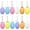 Random Color-12PCS, variant on Dalrosia 12PCS Easter Hanging Eggs with Dots- Easter Tree Hanging Ornaments for Party Spring Home Garden Decoration