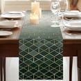 thumbnail image 3 of Table Runners 72 Inches Long Dress Scarves, Sage Green Geometric Farmhouse Kitchen/Dining Table Runner, Coffee Tablerunners, Modern Abstract Gradient Marble 14x72 Inch, 3 of 9