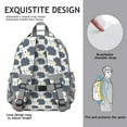 thumbnail image 5 of Hedgehog Pattern Backpack for School,Cute School Bag,Schoolbag with Adjustable Shoulder Straps & Padded Back,15.25"x11.5"x5.25", 5 of 6