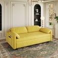 thumbnail image 5 of Miekor Furniture Dual-Purpose Velvet Sofa Bed: Elegant Yellow Sofa Transforms into a Retractable Bed for Your Living Room MK1173, 5 of 12