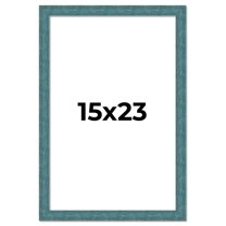 15x23 Frame Blue Rustic Barnwood Solid Wood Picture Frame Width 1.25 Inches | Interior Depth 0.5