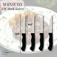 thumbnail image 6 of Mainstays 4-Piece Steak Knife Set with Soft Grip & Black Handles, Stainless Steel, 6 of 6