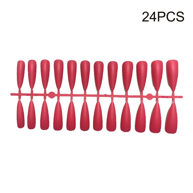 Comprimés d'Amélioration des Ongles Chic Conception Point Non Sensible aux Allergies Texture Givrée Faux Ongles Conseils de Manucure de Charme JM-17Rose Rouge