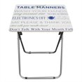 thumbnail image 5 of Home Basics Mind your Manners Multi-Purpose Foldable TV Tray Table, White, 5 of 6