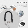 thumbnail image 3 of Lobster Clasp Black Spring Stretchy Coil Cord Strap Keychain Key Chain Rope, 3 of 5