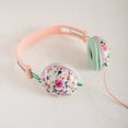 thumbnail image 3 of Ankit Fat Bass Over the Ear Noise Isolating Cute Pastel Peach Floral Headphones, iPhone, Android Compatible, 3 of 4