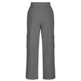 thumbnail image 6 of Women's Dressy Pants Cargo Pants for Women Baggy Elastic High Waist Workwear Pants Relaxed Wide Leg Trousers with Side Pockets S-10 Gray XXL, 6 of 6