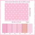 thumbnail image 2 of Pink Christmas Wrapping Paper Set - 12 Sheets with Gingerbread & Candy Cane Patterns for Holiday Gifts, 2 of 7