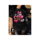 thumbnail image 1 of [Casual Comfort T-Shirt] Stylish Heart Print Women's Casual T-Shirt - Comfortable Crew Neck, Short Sleeve, Knit Fabric, White with Leopard & Floral Heart Design, 1 of 6
