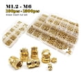 thumbnail image 3 of Brass Copper Embedment Insert Nut Kit Set M1.4M1.6 M2 M2.5 M3 M4 M5 M6 for Hot Heat Melt Injection 3D Print Twill Knurled Thread, 3 of 7