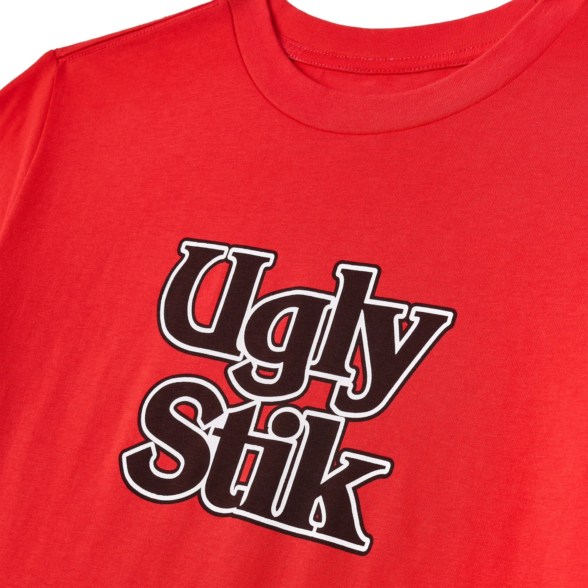 Ugly Stik Logo Short Sleeve Youth T-Shirt, Red, Size L
