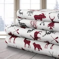 thumbnail image 1 of Safdie & Co. Flannel Sheet Set 4PC Queen Wildlife, 1 of 1