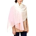 thumbnail image 3 of Betsey Johnson | Ombre Swiss Dot Evening Wrap Scarf | Pink, 3 of 3