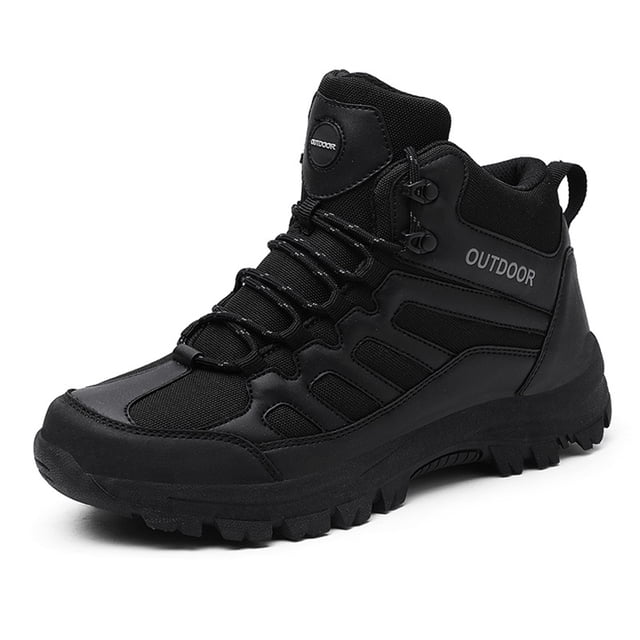 Botines Tobilleros Botas Altas Unisex para Senderismo Antideslizantes para Hombres Mujeres (43) Negro