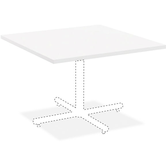Lorell, LLR99859, Hospitality White Laminate Square Tabletop, 1 Each