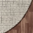 thumbnail image 5 of Laddha Home Designs 6' Hand-Tufted Geometric Checkered Round Area Throw Rug - Gray and Cream, 5 of 7