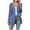 Blue, variant on Women's Fashion Vertical Stripe Solid Color Casual Long Sleeve Button Down Cardigan Knitted Wool Coat Long Cardigan Sweaters for Women Pink,S
