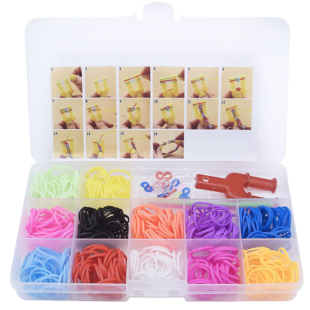 Rainbow Rubber Band Set Creative DIY Loom Rubber Band Bracelet Making
