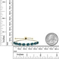 thumbnail image 6 of Gem Stone King 18K Yellow Gold Plated Silver London Blue Topaz Tennis Bracelet for Women (8.00 Cttw, Gemstone November Birthstone, Oval 7X5MM, Fully Adjustable up to 9 inch), 6 of 6