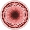 thumbnail image 1 of Ahgly Company Machine Washable Indoor Round Transitional Grapefruit Red Area Rugs, 4' Round, 1 of 7