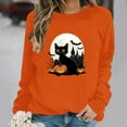 thumbnail image 2 of Kaliqueen Halloween Sweatshirts for Women Spooky Season Funny Long Sleeve Graphic Crewneck Pullover Tops Loose Fit Holiday Outfits with Multi Print, 2 of 6
