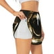 thumbnail image 1 of Balery Golden Lips Modern Sculpture Pantalones cortos deportivos para mujer con forro y dos bolsillos, elásticos, para entrenamiento, gimnasio, yoga-X-Large, 1 of 7
