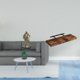 thumbnail image 2 of Figura escultórica de caballero europeo para decoración del hogar, sala de estar o entrada, con estante de pared rústico de madera que ahorra espacio, 2 of 8
