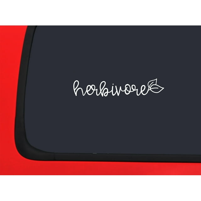 Car Sticker Herbivore Plant Based Leaves Healthy Lifestyle Greens Car