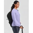 thumbnail image 2 of Pinspark UPF 50+ Rash Guard for Women Hiking Shirt Quick Dry Workout Top Long Sleeve Crewneck Running Shirts, 2 of 7