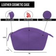 thumbnail image 2 of EAYY 6480 Leather Cosmetic Makeup Case Purple, 2 of 5