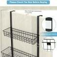 thumbnail image 3 of OYEAL Black 3 Tier over The Door Storage Baskets, Back of Door Organizer for Small Space for Bathroom, Kitchen, Office, 3 of 8