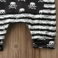 thumbnail image 6 of GXFC Infant Boys Fall Summer Sleeveless Hooded Romper Baby Boy Stripe Skull Print Pockets Hooded Bodysuit Kids One-Piece 0-24M, 6 of 8