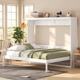 thumbnail image 2 of Homy Casa Ensemble de Chambre à Coucher 4 Pièces avec Lit Queen, Tête de Lit de Rangement, Commode et 2 Tables de Chevet, Noyer, 2 of 8