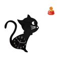 thumbnail image 1 of Reloj de pared con adorno de gato, escultura de escritorio, estatua de resina acrílica, función silenciosa, adecuado para guardería, sala de juegos, d, 1 of 8