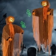 thumbnail image 2 of Adorno colgante de cabeza de calabaza con luz verde Wosthever decoración para fiesta de Halloween, 2 of 6