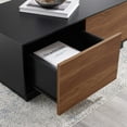 thumbnail image 4 of Modway Holden 2-Drawer Wood Coffee Table in Black and Walnut, 4 of 10