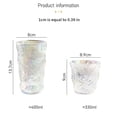 thumbnail image 4 of EIMELI Transparent Glass Cup Beautiful Home Drinkware Kitchen Milk Beer Water Coffee Mug Container Restaurant Beverage Juice low Type, 4 of 8