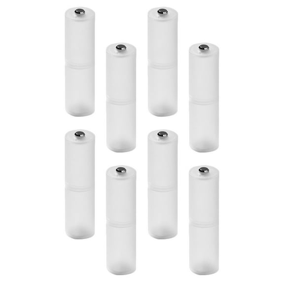 Yardwe Battery Converter Aaa to Aa, White PP Material, Easy Carry and Store, 8Pcs