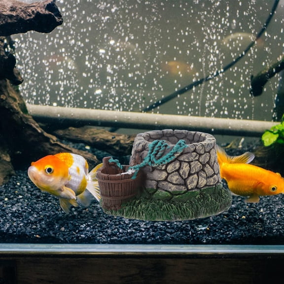 HOOWIFFY Betta Fish House Mini House Resin Decoration for Aquarium Decor 1Set