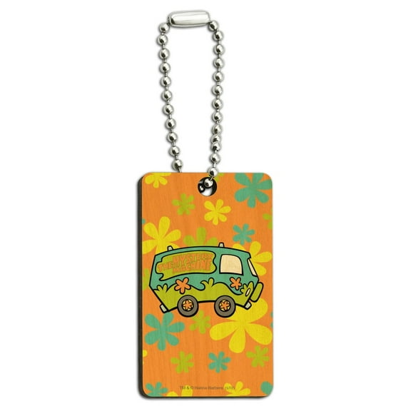 Scooby-Doo The Mystery Machine Wood Wooden Rectangle Keychain Key Ring