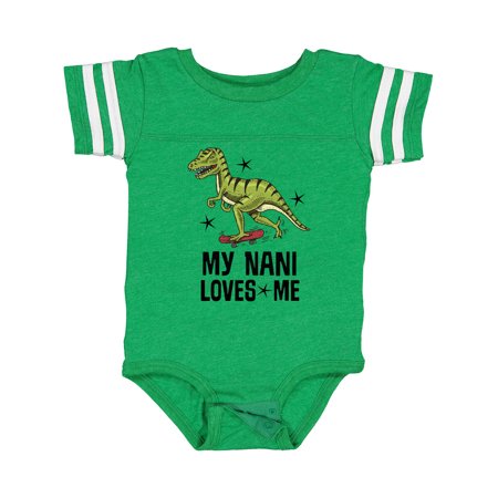 

Inktastic My Nani Loves Me Dinosaur Grandson Gift Baby Boy Bodysuit