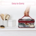 thumbnail image 5 of Unique Bargains 2pcs Clear Makeup Bags Waterproof Cosmetic Bags for Travel Zipper Makeup Pouch Black, Wine Red, 5 of 7