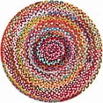 thumbnail image 2 of 3 Ft Round Multi Cotton Area Rug | Handmade | Solid Farmhouse Design | Natural Jute Rug for Living Room | Dining Room | Bedroom | Kitchen | Hallway | Entryway, 2 of 5