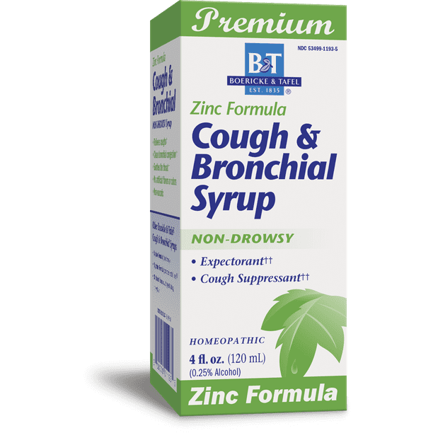 Boericke & Tafel Cough & Bronchial Syrup, Zinc Formula, 4 Oz - Walmart ...